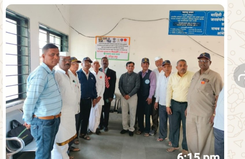 माजी सैनिक संघ आंबेगाव तालुका संघटनेच्या वतीने मा. डॉ. श्री. सचिन वाघ, प्र. तहसीलदार आंबेगाव यांचा सत्कार करण्यात आला