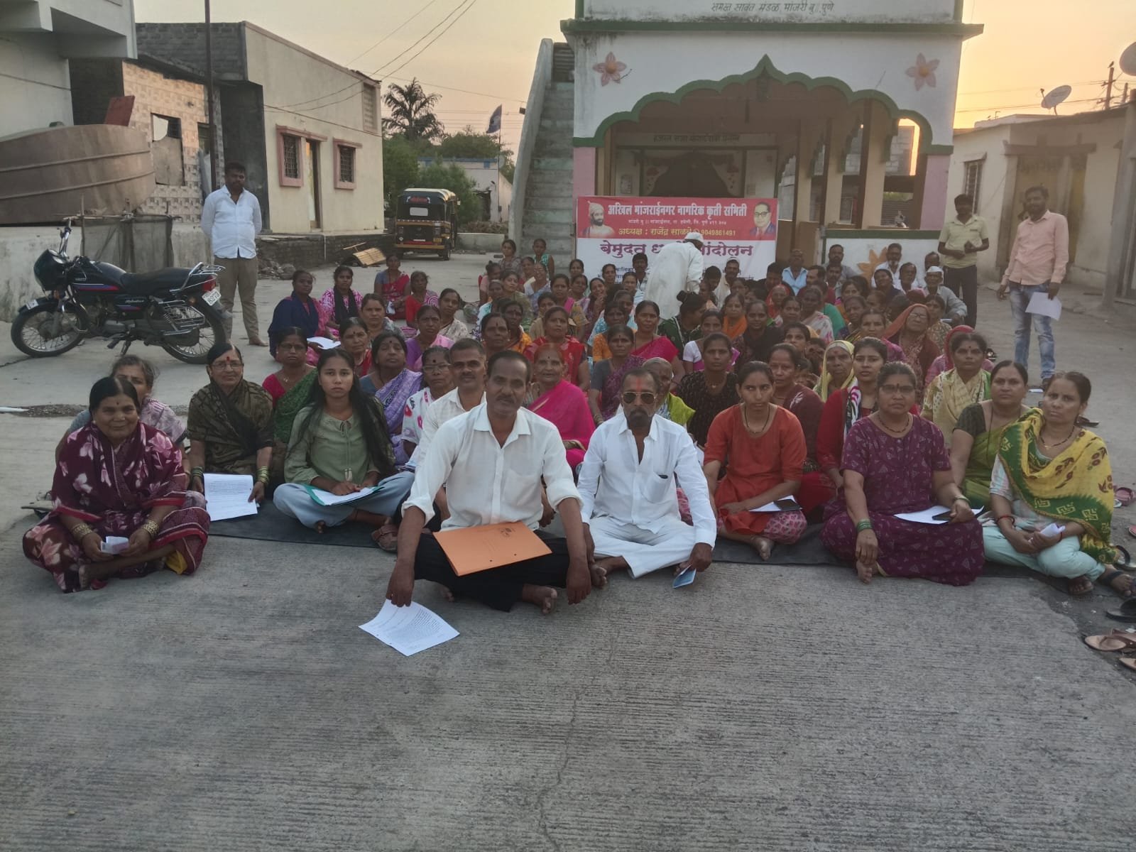 आंदोलनाचा..53. वा दिवस .... मांजराई नगर झोपड पट्टी मधील